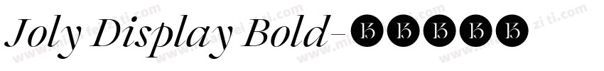 Joly Display Bold字体转换